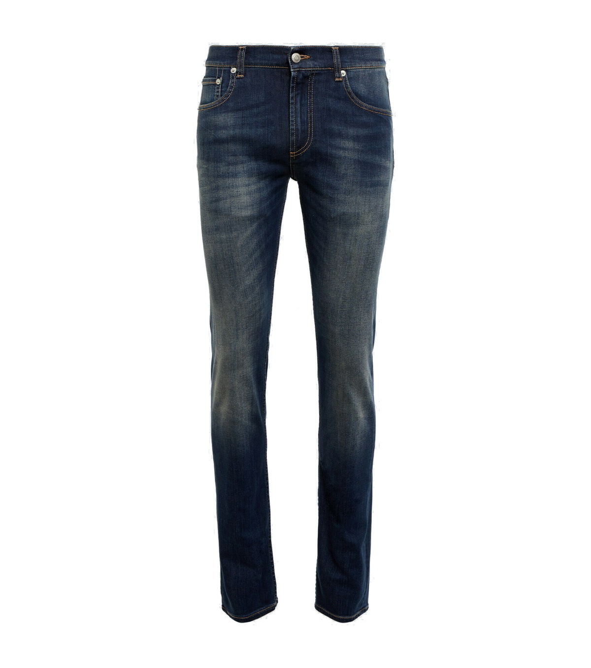 Alexander McQueen - Graffiti embroidered slim jeans
