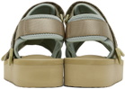 SUICOKE Taupe & Blue KISEE-PO Sandals