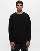 C.P. Company Chenille Cotton Crew Neck Knit Black - Mens - Pullovers