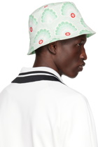Casablanca Green Printed Denim Bucket Hat