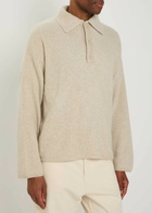 The Elder Statesman Dume Cashmere Rugby Jumper White