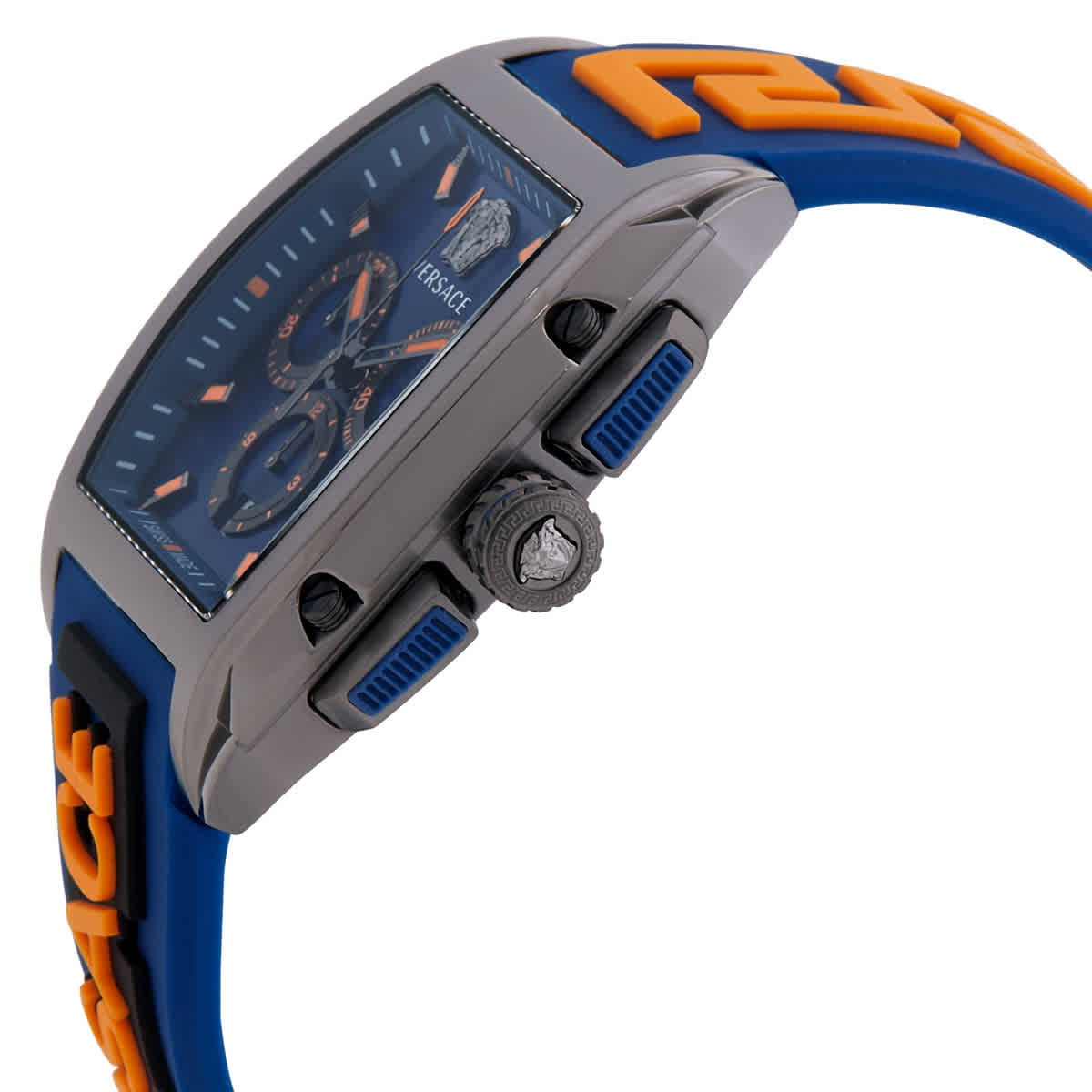 Versace Dominus Chronograph Quartz Blue Dial Mens Watch VE6H00323