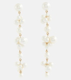 Sophie Bille Brahe - Cellie Longue 14kt gold earrings with pearls