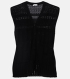 Eres Mixte pointelle wool and cashmere sweater vest