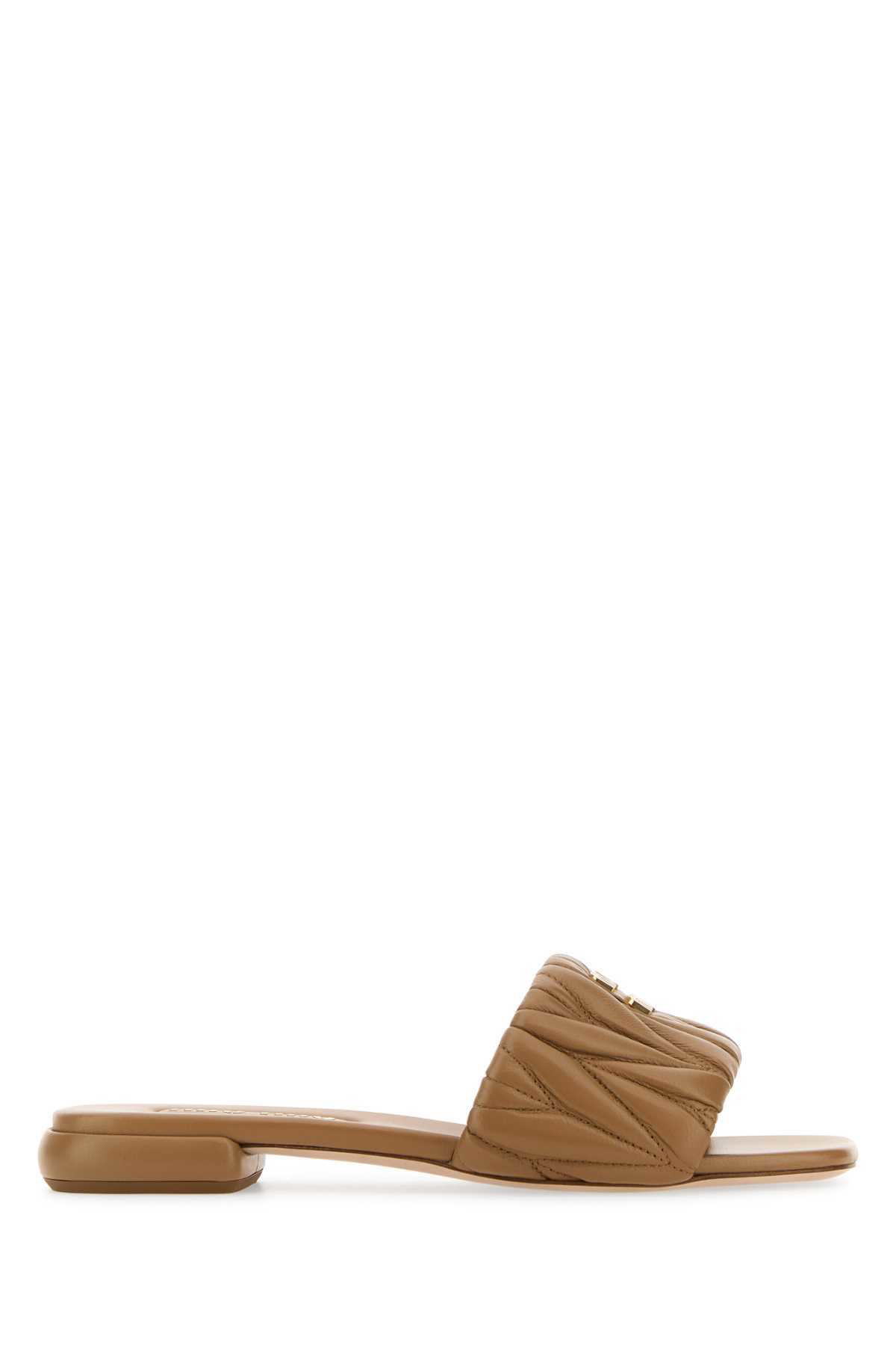 サンダル・ミュール Miu Miu Mustard Suede Slippers Miu Miu Mustard Suede Slippers | italist