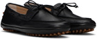 Le Monde Beryl Black Driver Slip-on Loafers