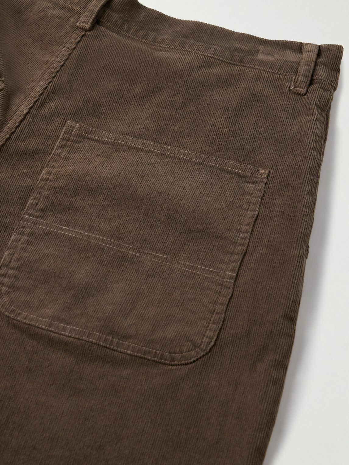 Nili Lotan - Carpenter Cropped Straight-Leg Cotton-Blend Corduroy Trousers - Brown