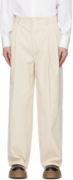 We11done Beige Wide-Leg Trousers