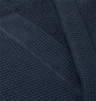 Schiesser - Waffle-Knit Cotton Robe - Navy
