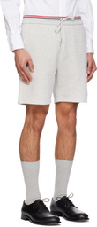Thom Browne Gray Pique Loopback Sweat Shorts