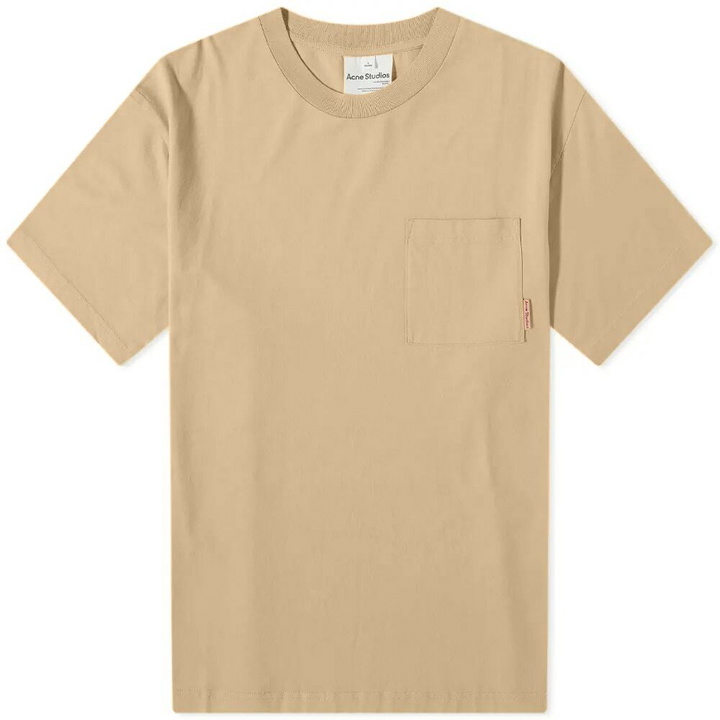 Photo: Acne Studios Men's Edie Pink Label Pocket T-Shirt in Light Camel