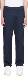 AAPE by A Bathing Ape Navy Embroidered Trousers