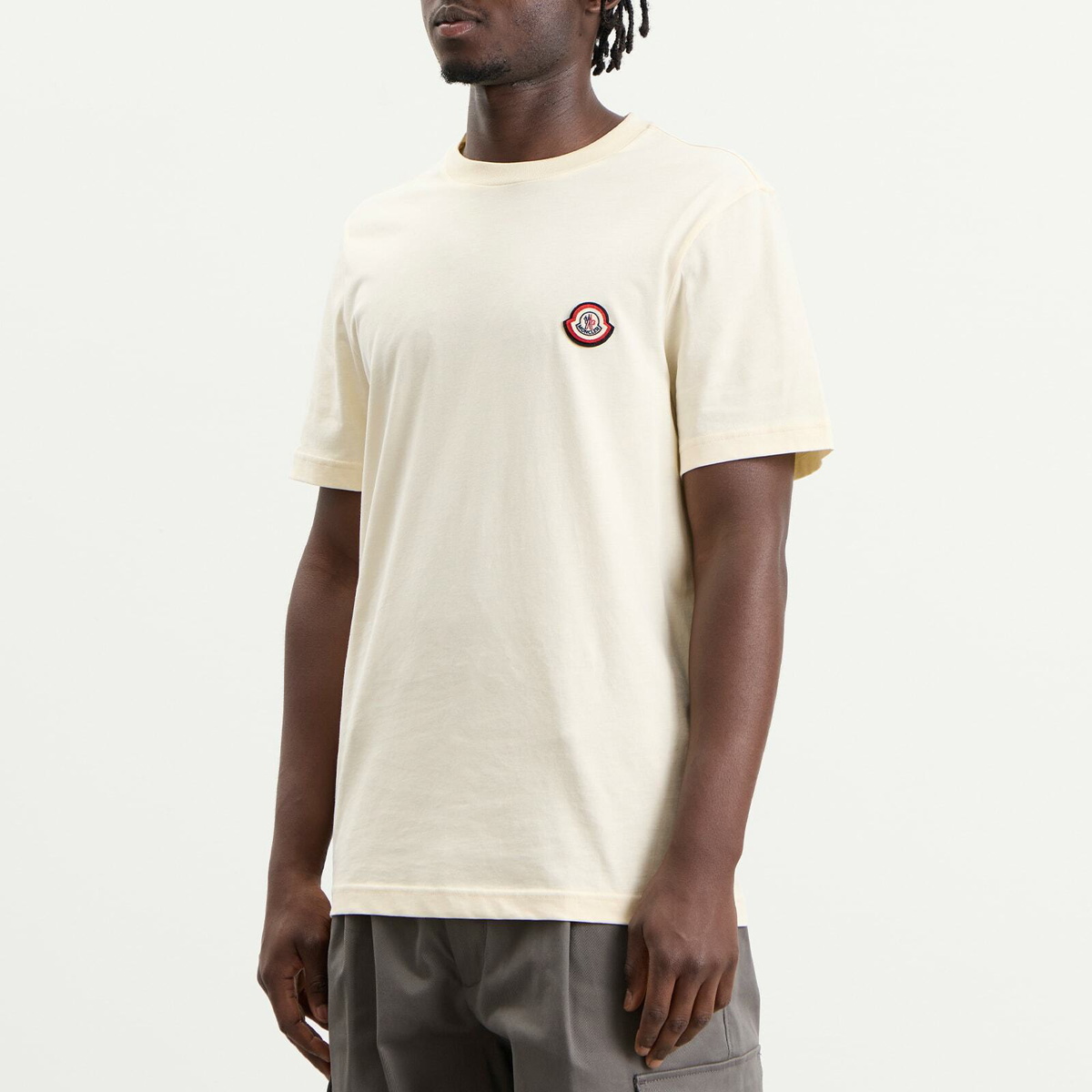 Moncler Men's Cotton Logo T-Shirt in White