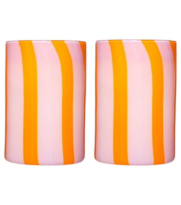 Photo: Aquazzura Casa Dolcevita Stripe set of 2 tumblers