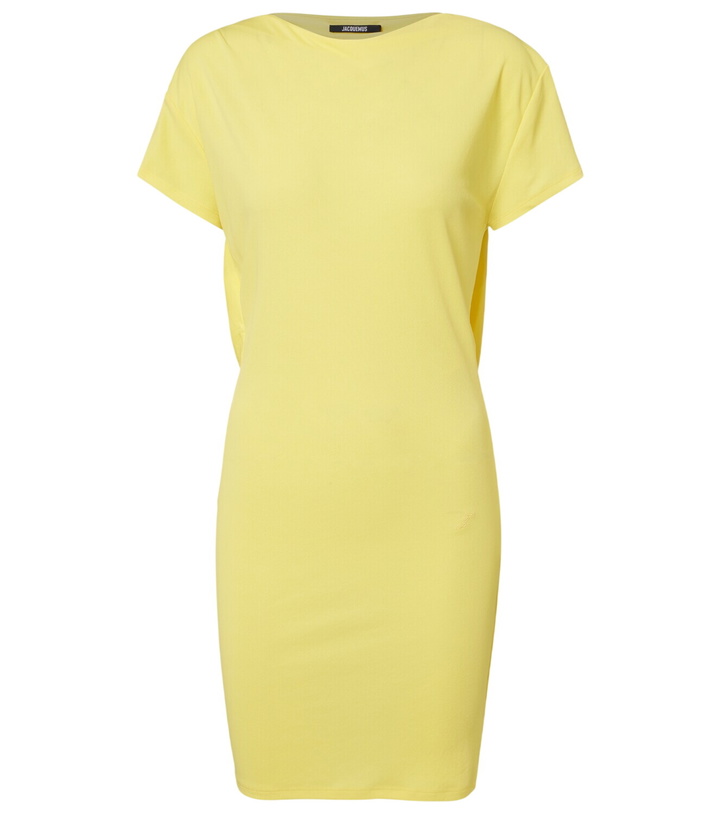 princess polly baby blue dress La robe Saudade longue long draped asymmetric dress - JACQUEMUS - DARK BLUE