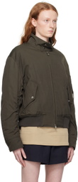 Wooyoungmi Khaki Cropped Harrington Jacket