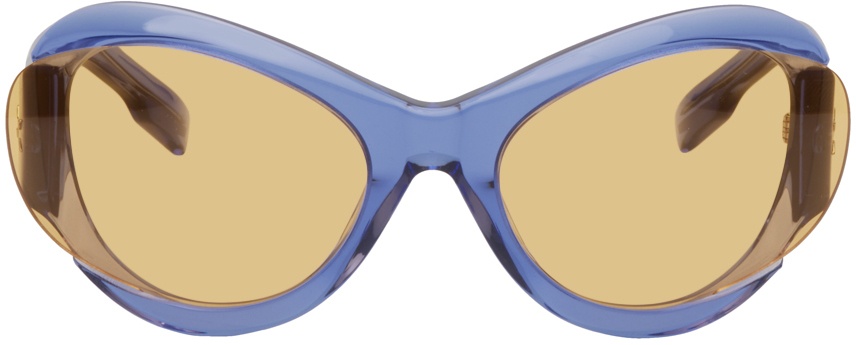 Photo: MCQ Blue Oval Sunglasses