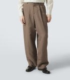 Giorgio Armani Linen-blend straight pants