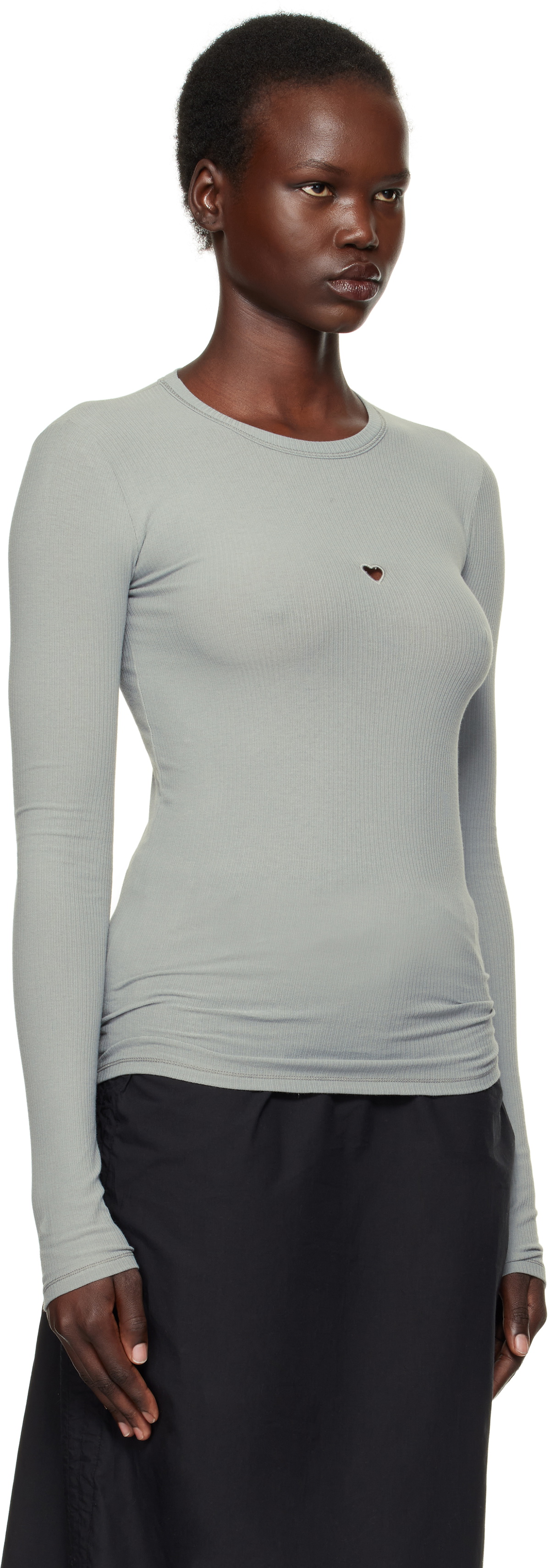 Baserange Blue Heart Long Sleeve T-shirt Baserange