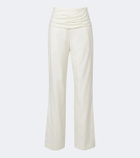 Tove Albertine ruched virgin wool wide-leg pants