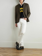Polo Ralph Lauren - Poplin-Trimmed Striped Cotton Rugby Shirt - Black