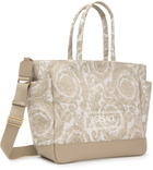 Versace Baby Beige Barocco Athena Changing Bag & Mat Set