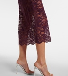Rabanne Floral lace midi skirt