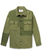 FRAME - Patchwork Cotton Shirt - Green