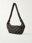 LEMAIRE - Croissant Leather-Trimmed Fishnet Messenger Bag