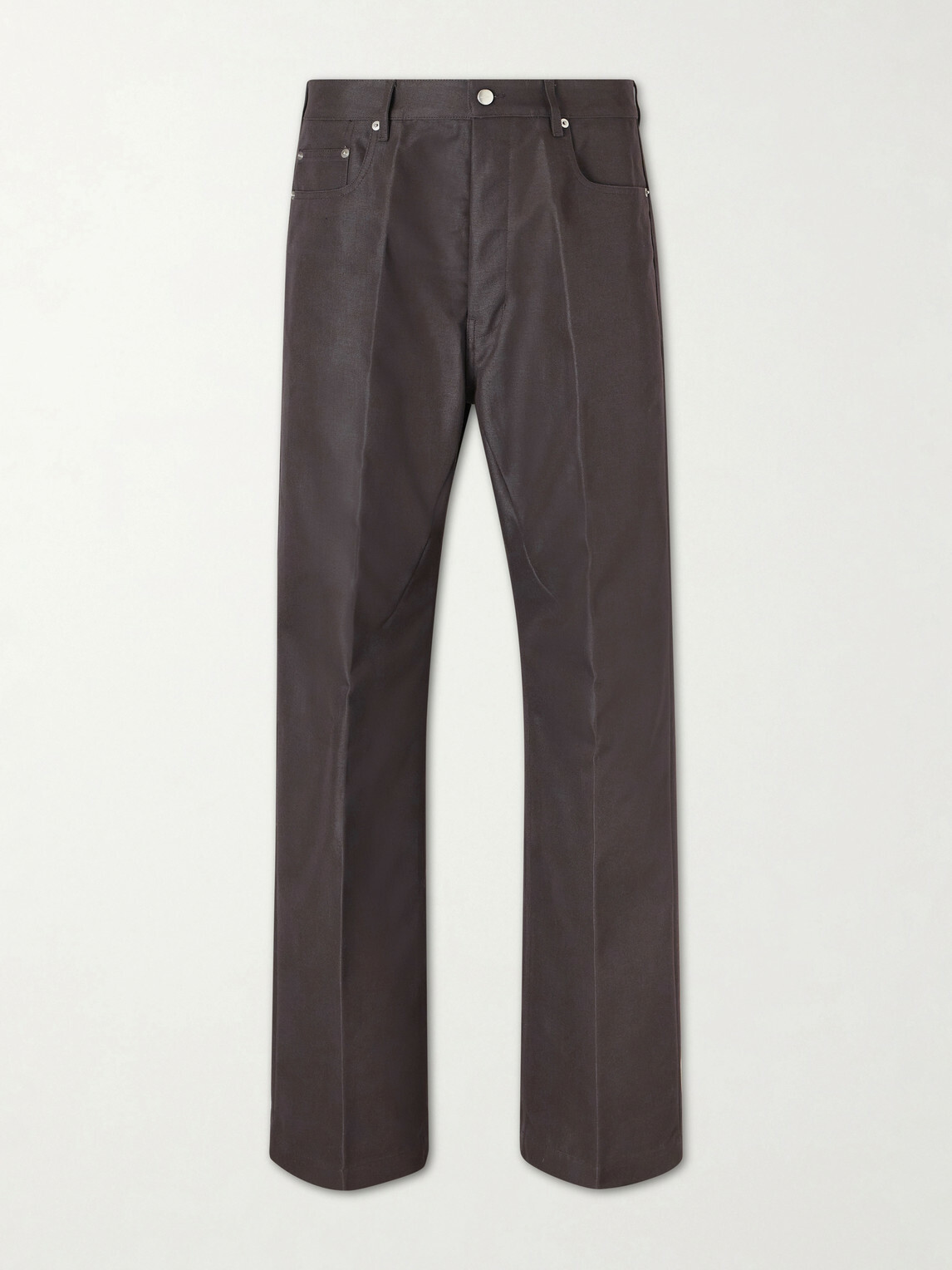 Rick Owens - Geth Straight-Leg Organic Cotton-Blend Canvas Trousers - Brown