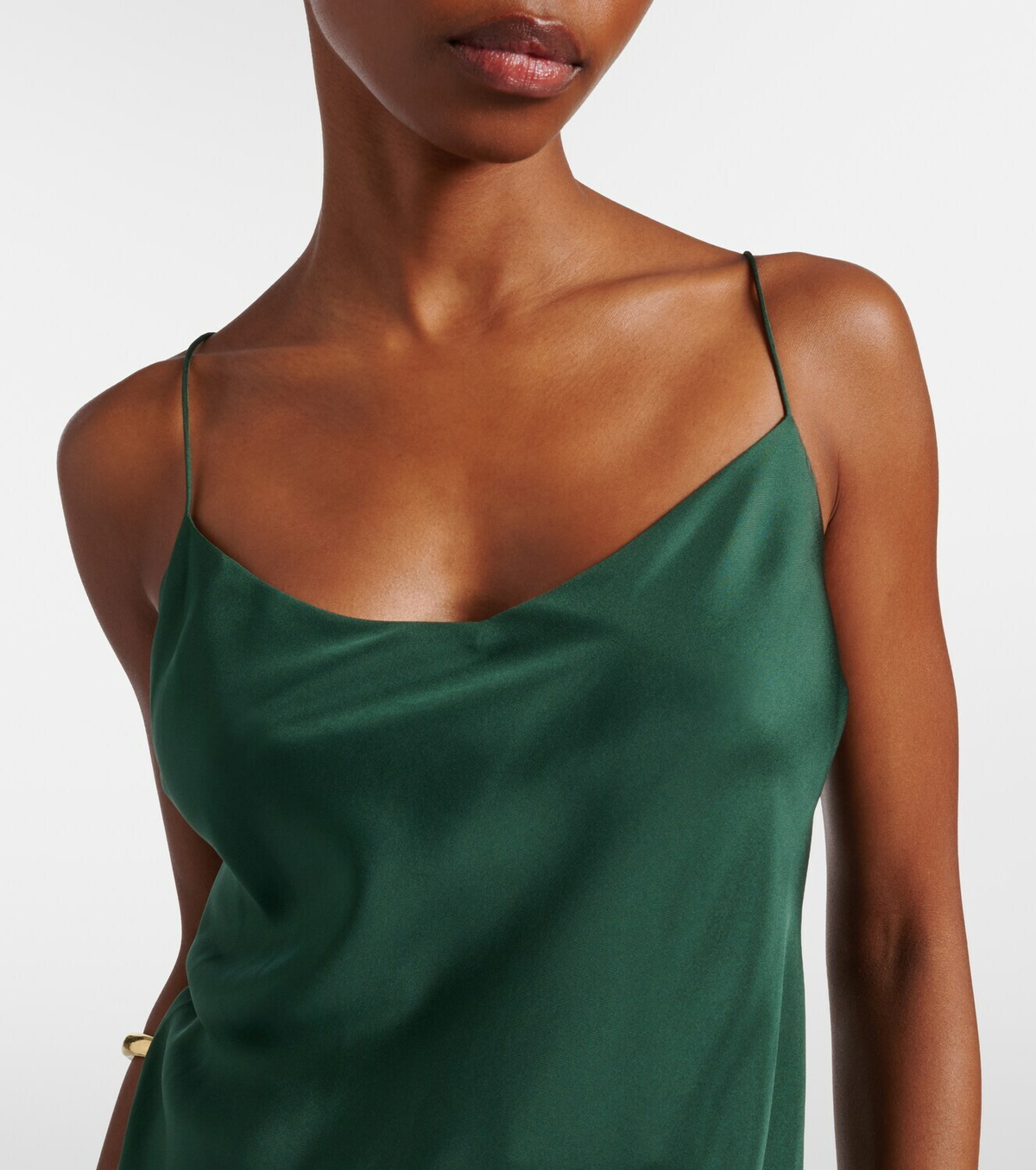 Asceno Lille silk twill slip dress