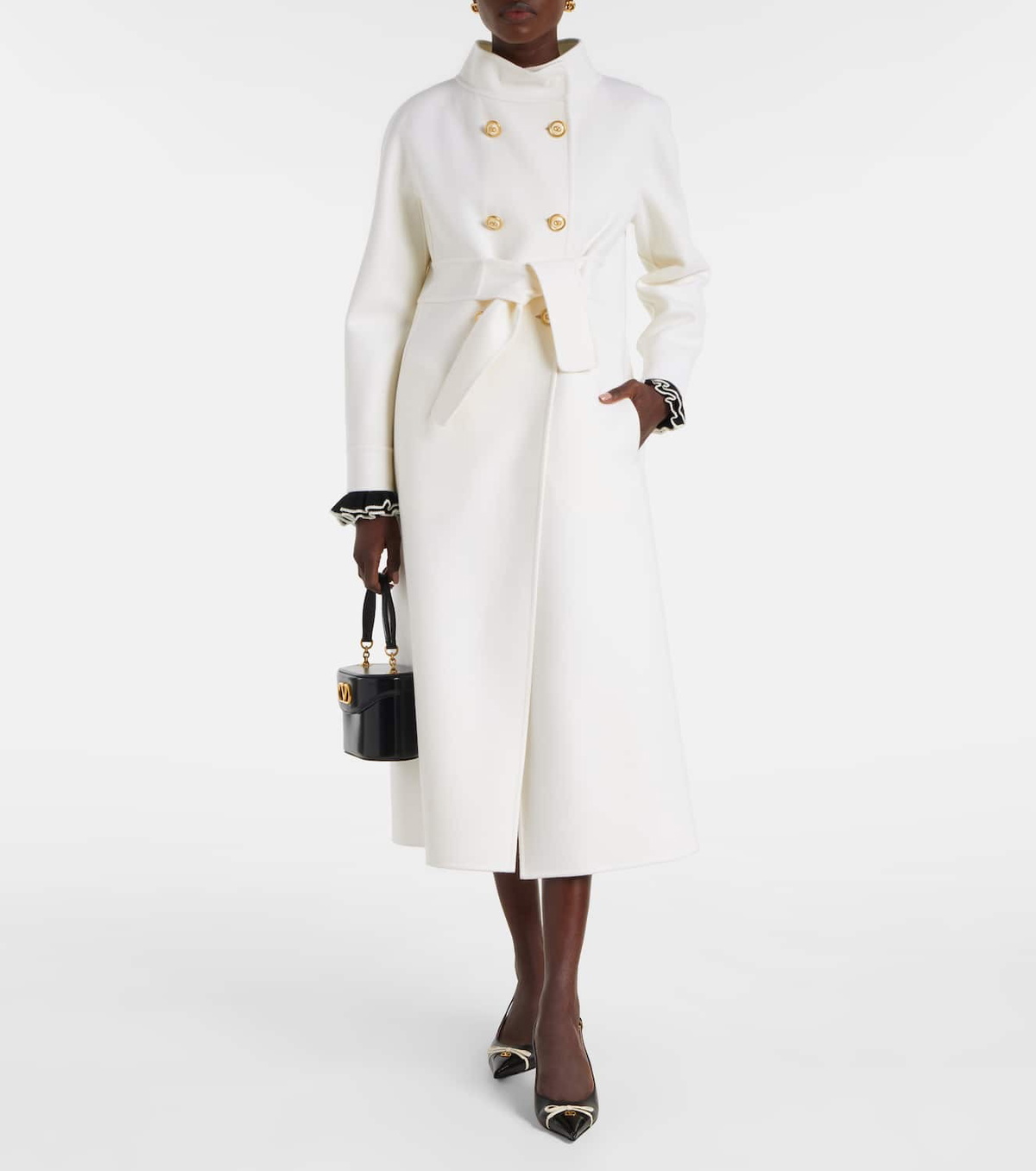 Valentino Belted wool and cashmere coat