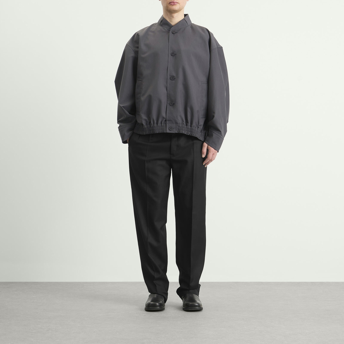 Homme Plissé Issey Miyake Men's Packable Jacket in Charcoal Homme