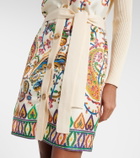 Etro Paisley belted cotton cardigan