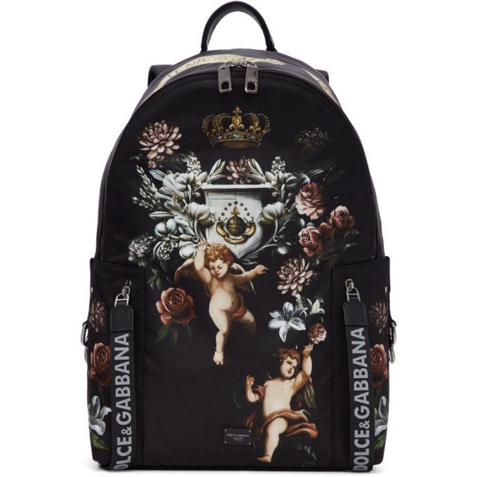Photo: Dolce and Gabbana Black Angels Vulcano Backpack