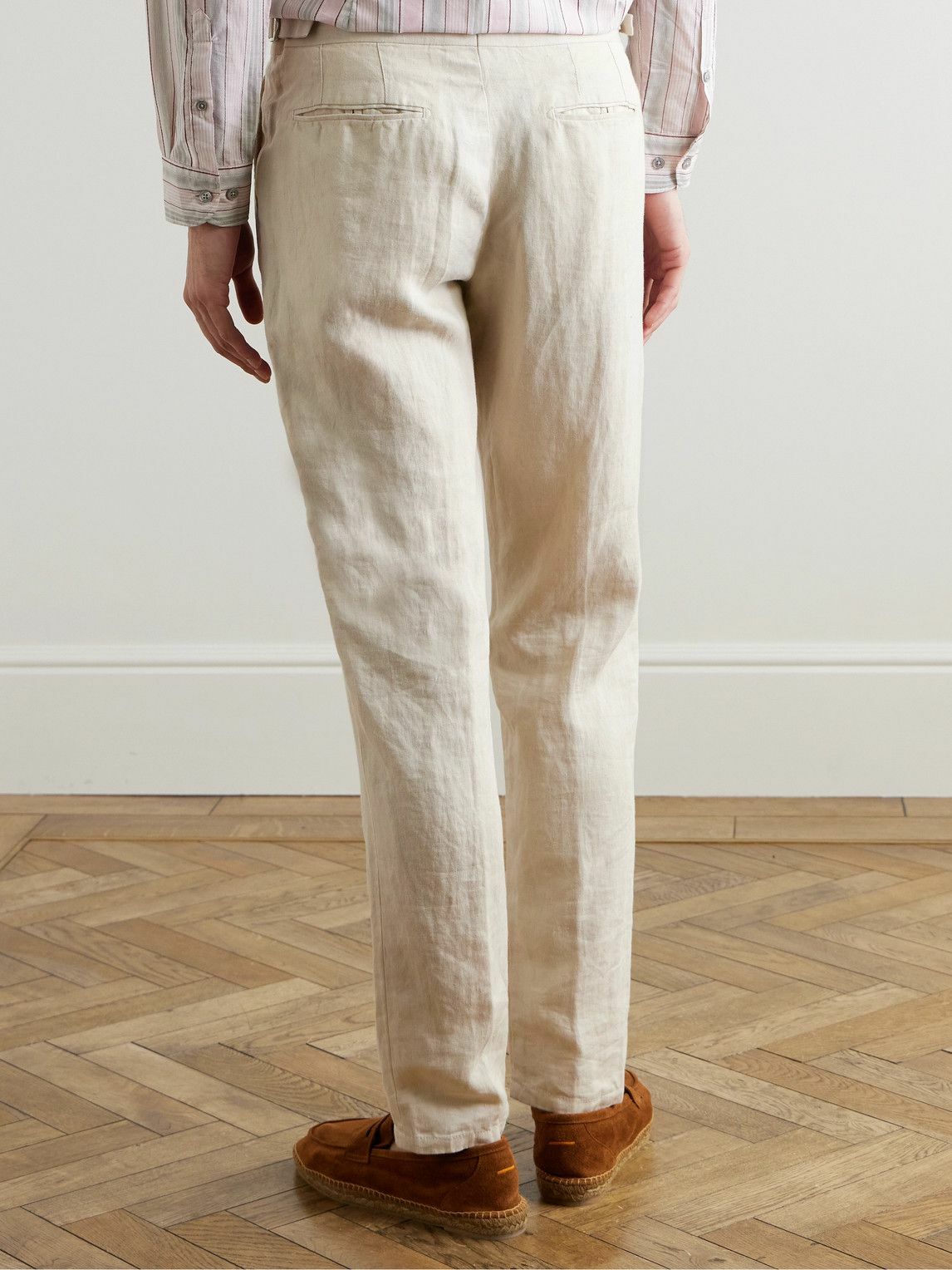 Orlebar Brown - Griffon Tapered Linen Trousers - Neutrals