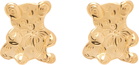 Chopova Lowena Teddy Gold Bear Stud Earrings