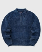 Thisisneverthat VELVET KNIT POLO Blue Men