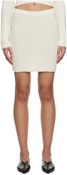 Filippa K Off-White Rib Miniskirt