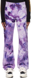 AMIRI Purple Cracked Carpenter Jeans