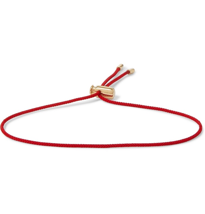 Photo: Luis Morais - 14-Karat Gold Cord Bracelet - Red