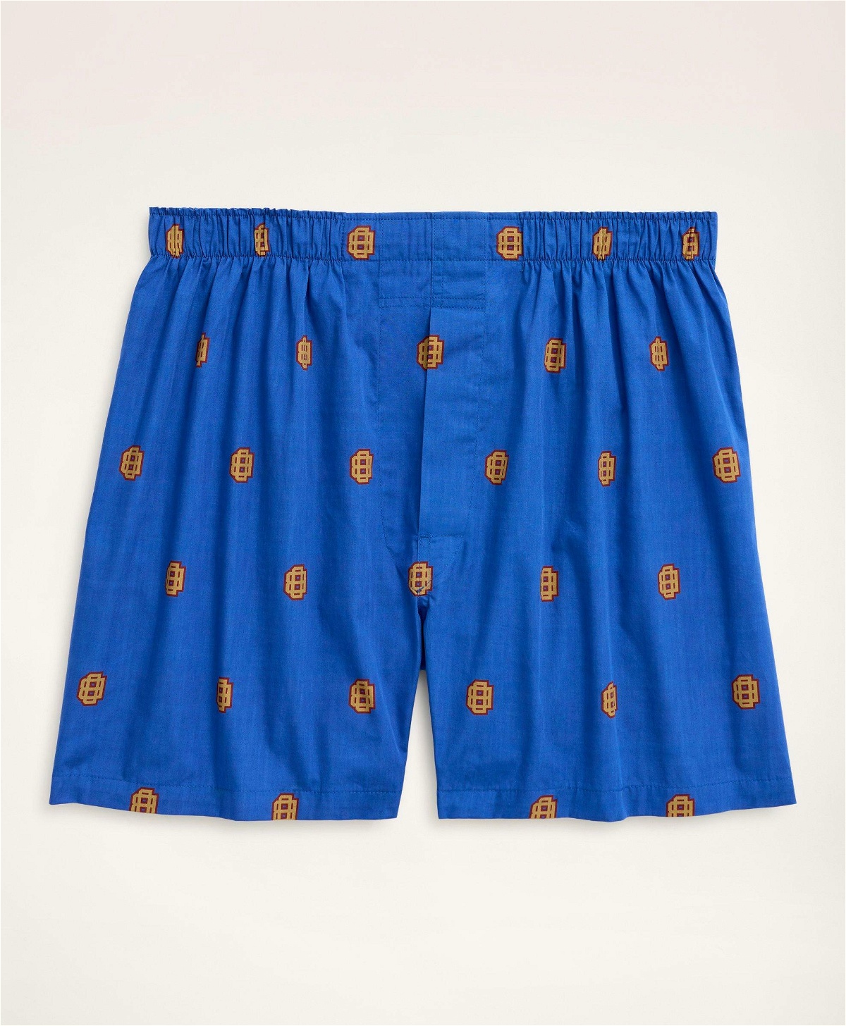 Brooks Brothers Men's Cotton Broadcloth Logo Boxers | Blue