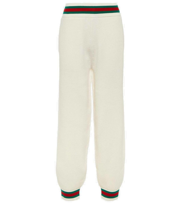 Photo: Gucci Ribbed-knit wool sweatpants