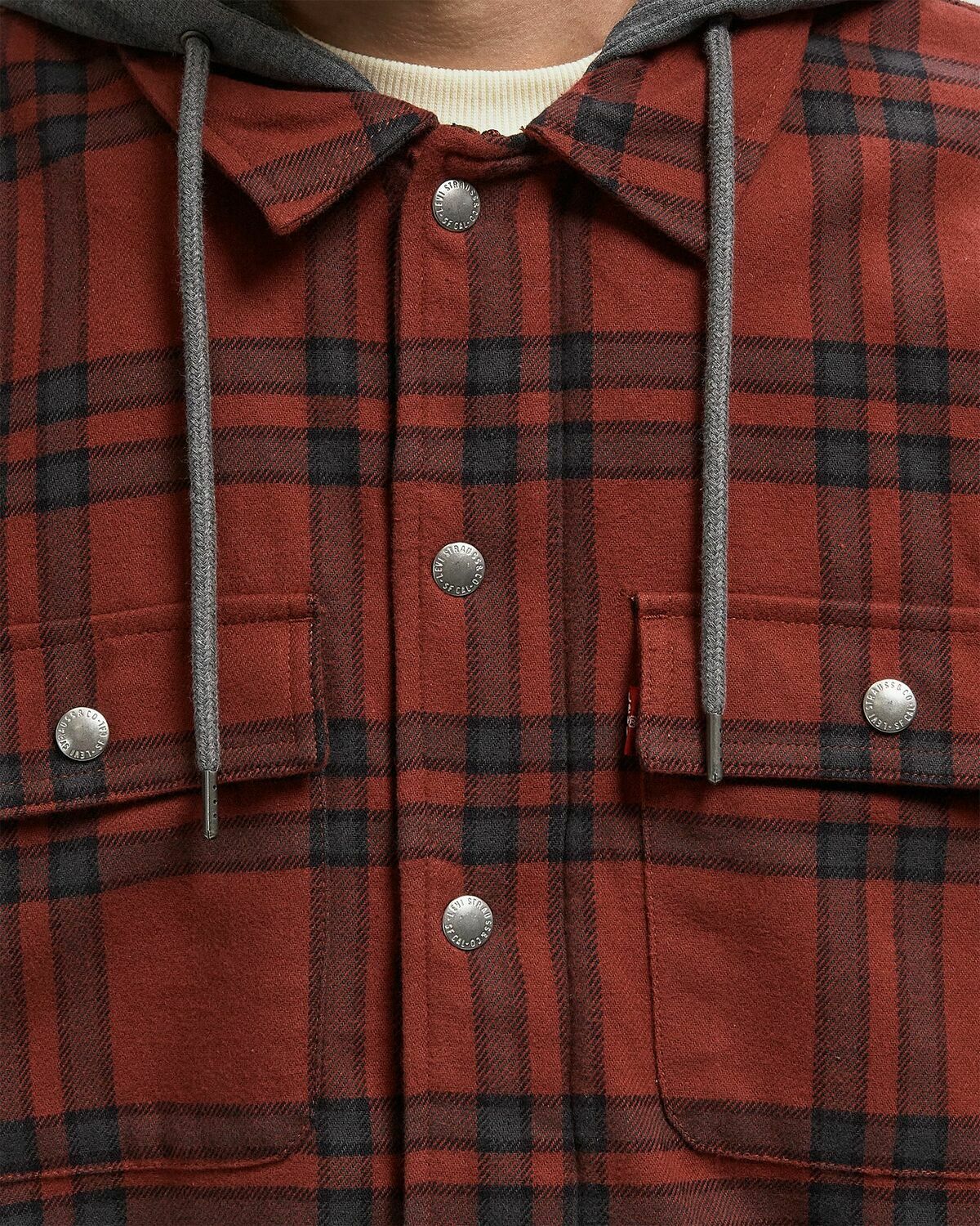 Levis FRANCISCO SHERPA FLANNEL Red Mens Overshirt