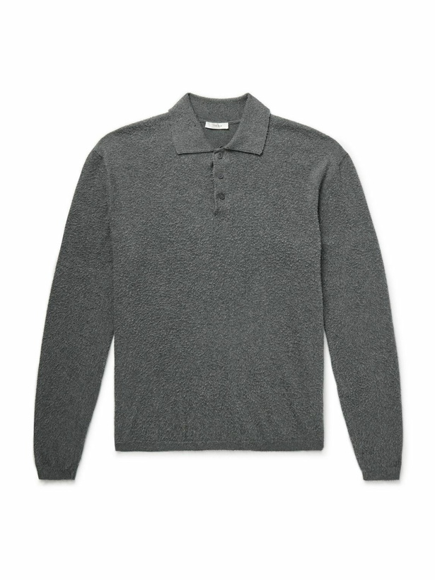 Photo: The Row - Almot Brushed-Cotton Polo Shirt - Gray
