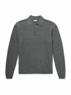 The Row - Almot Brushed-Cotton Polo Shirt - Gray