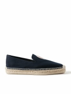Christian Louboutin - Nanou Logo-Appliquéd Canvas Espadrilles - Blue