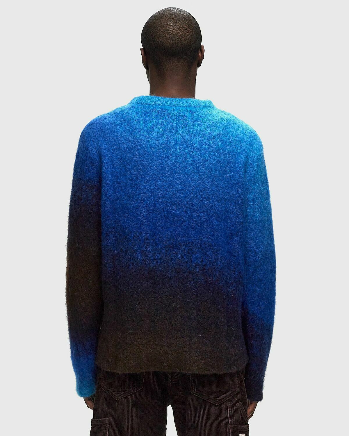 ★ERL mohair gray Blue Knit ERL Degrade Mohair Sweater - Size Large - Red White Blue