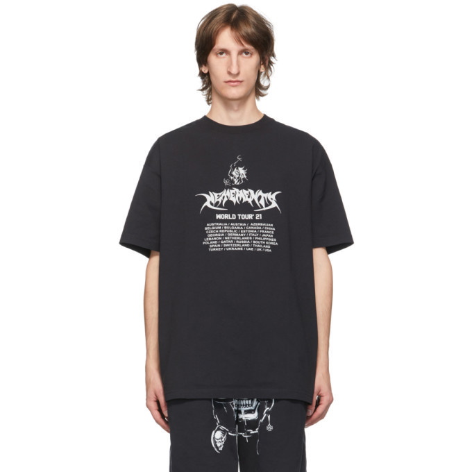 Photo: VETEMENTS Black Washed World Tour T-Shirt