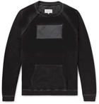 Maison Margiela - Oversized Embroidered Printed Loopback Cotton-Jersey Sweatshirt - Black